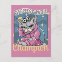 Sleepless Nights Insomnia Sphynx Cat Mom 