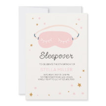 Sleepover Anniversaire Fête Invitation