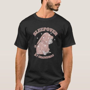 Sleepover At Grandmas Bulldog Dog Grandma   T-Shirt