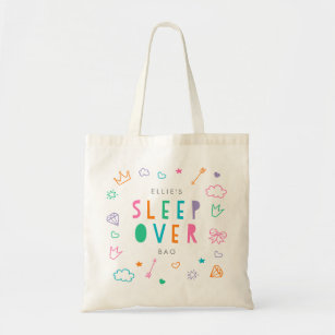 Sleepover Bag Editable Colour Slumber Party Tote