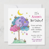 Sleepover, Birthday Party Invitation