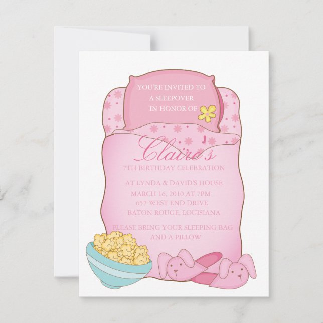 Sleepover Invitation (Front)