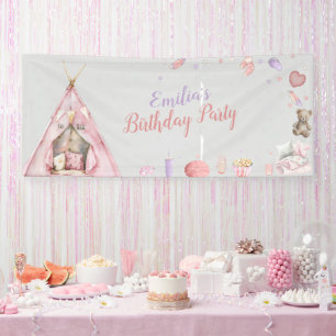 Sleepover Pajama Birthday Party Banner