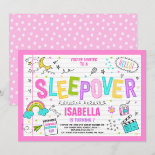 Sleepover Party Invitation Slumber Pajama Party