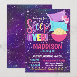Sleepover Party Invitation Slumber Party