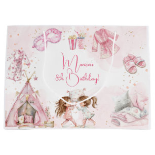Sleepover pyjama kids birthday party large gift bag