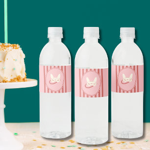 sleepover slumber birthday party girl teen vintage water bottle label