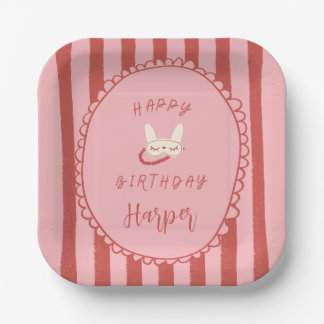 sleepover slumber party birthday girl teen vintage paper plate