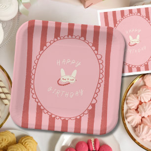 sleepover slumber party birthday girl teen vintage paper plate