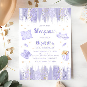 Sleepover Slumber Party Birthday Invitation