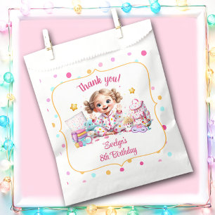 Sleepover Slumber Party Pink Cute Girl Polka Dot Favour Bag