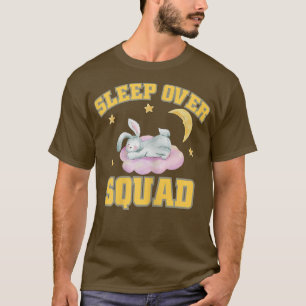 Sleepover Squad Cute Bunny Rabbit Night T-Shirt