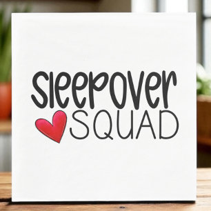 Sleepover Squad Heart Party Napkin