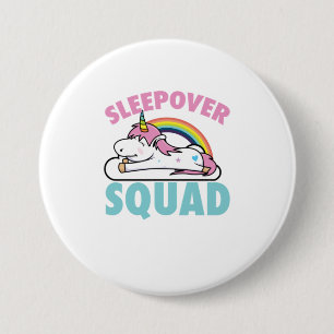 Sleepover Squad Rainbow Magical Overnight Un 3 Inch Round Button