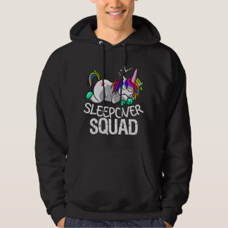Sleepover Squad Sleeping Unicorn Slumber Party Hoodie