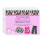 Sleepover Zebra Print Birthday Party Invitations
