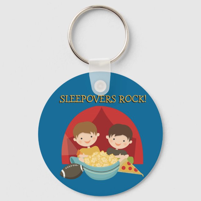 Sleepovers Rock Keychain (Front)