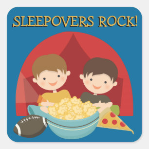 Sleepovers Rock Square Sticker