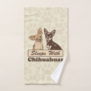 Sleeps With Chihuahuas Hand Towel