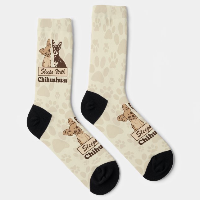 Sleeps With Chihuahuas Socks (Right)