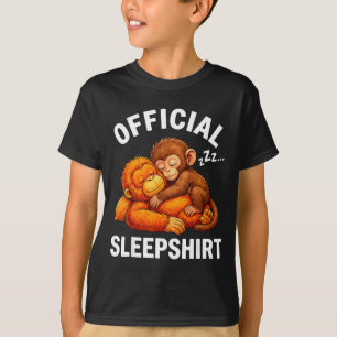 Sleepshirt animal cute punch monkey plush hugging T-Shirt