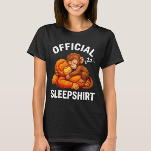 Sleepshirt animal cute punch monkey plush hugging T-Shirt