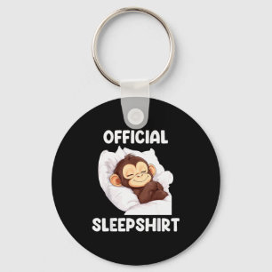 Sleepshirt Cute Sleeng Monkey Animal Lover Pajama  Keychain