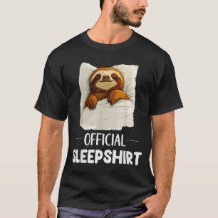 Sleepshirt Cute Sleeng Sloth Animal Lovers Pajama  T-Shirt
