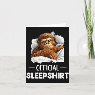 Sleepshirt Sleeng Bigfoot Sasquatch Lovers Pajama  Card