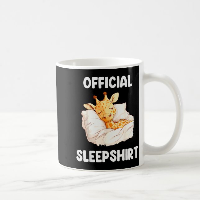 Sleepshirt Sleeng Giraffe Animal Lovers Pajama  Coffee Mug (Right)