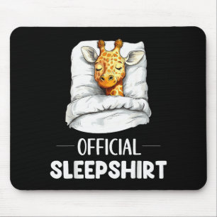 Sleepshirt Sleeng Giraffe Animal Lovers Pajama Mouse Pad