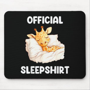 Sleepshirt Sleeng Giraffe Animal Lovers Pajama  Mouse Pad