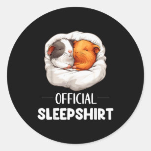 Sleepshirt Sleeng Guinea G Animal Lovers Pajama  Classic Round Sticker