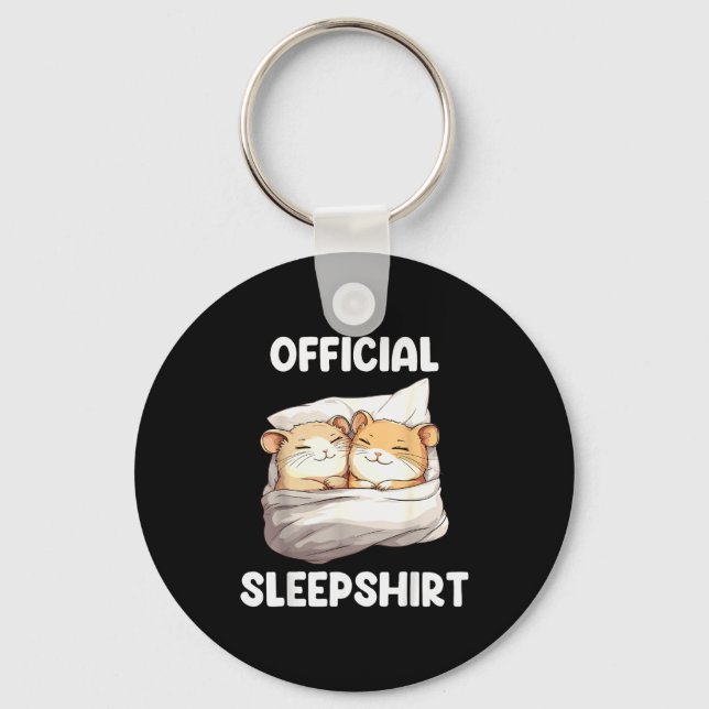 Sleepshirt Sleeng Hamster Animal Lovers Pajama  Keychain (Front)
