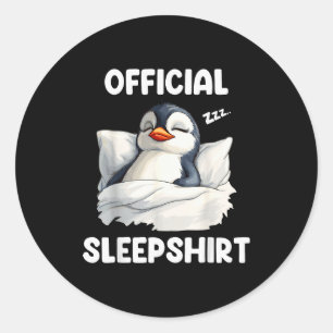 Sleepshirt Sleeng Penguin Animal Lovers Pajama Classic Round Sticker