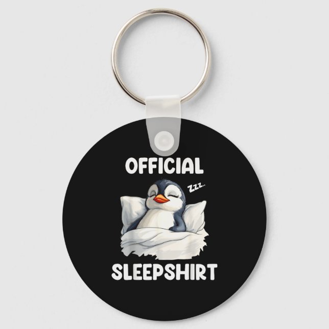 Sleepshirt Sleeng Penguin Animal Lovers Pajama  Keychain (Front)