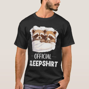 Sleepshirt Sleeng Raccoon Animal Lovers Pajama  T-Shirt