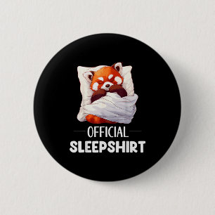 Sleepshirt Sleeng Red Panda Animal Lovers Pajama 2 Inch Round Button