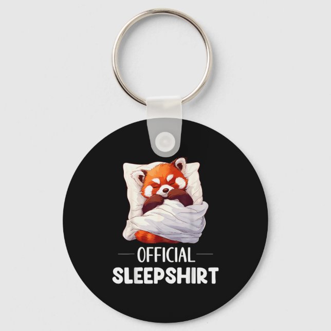 Sleepshirt Sleeng Red Panda Animal Lovers Pajama  Keychain (Front)