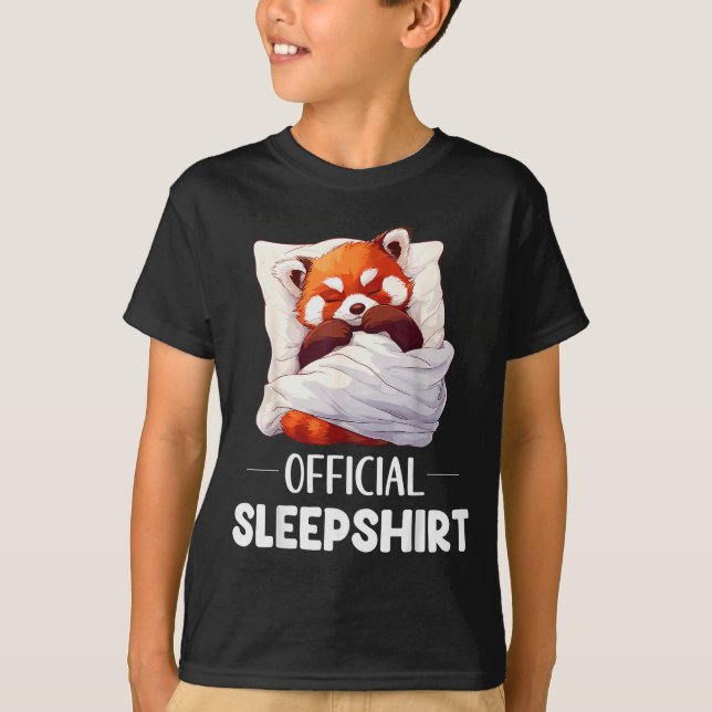 Sleepshirt Sleeng Red Panda Animal Lovers Pajama  T-Shirt (Front)