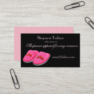 Sleepwear apparel clothing store business card