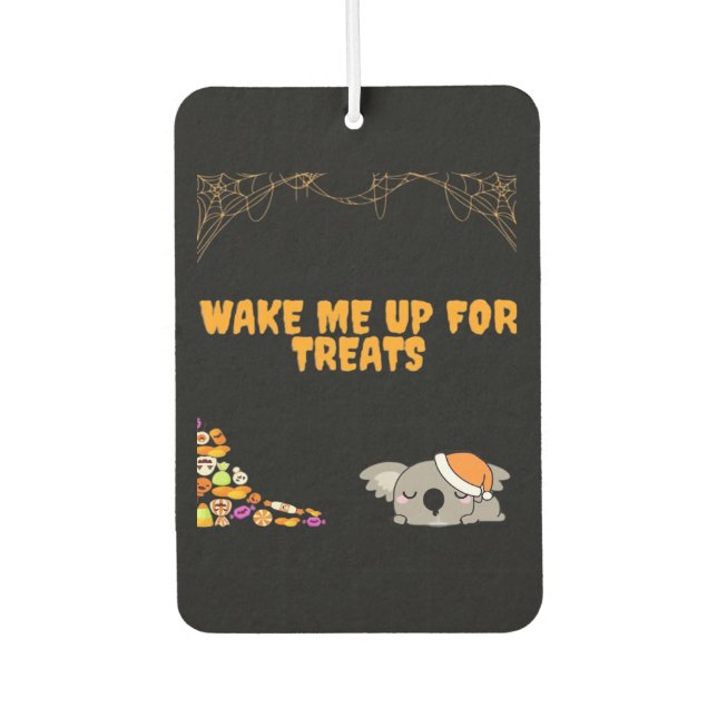 Sleepy animal ready for Halloween treats! Classic  Air Freshener (Front)