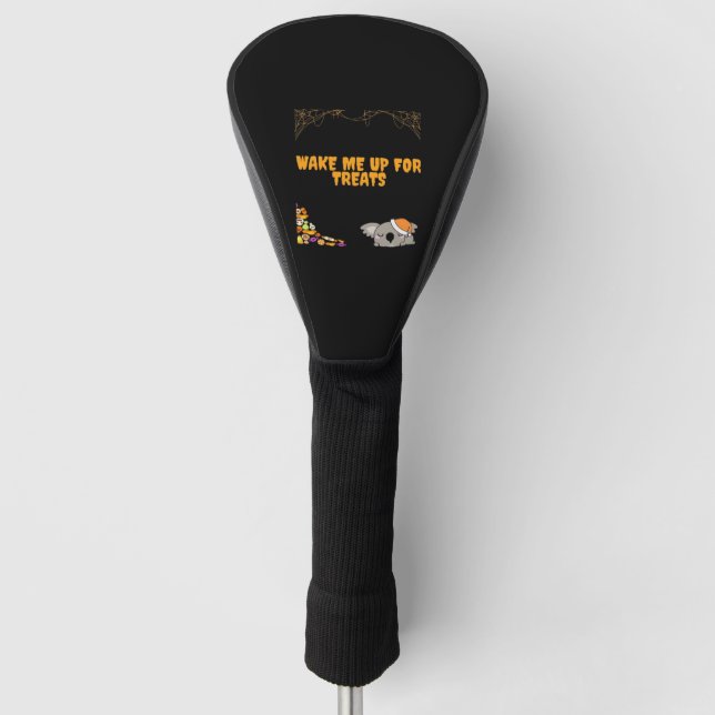 Sleepy animal ready for Halloween treats! Classic  Golf Head Cover (Front)