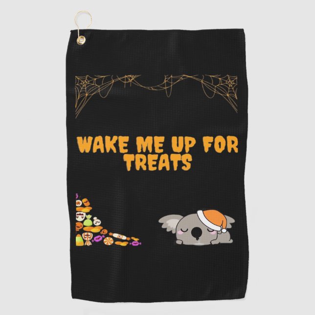 Sleepy animal ready for Halloween treats! Classic  Golf Towel (Front)