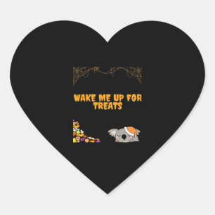 Sleepy animal ready for Halloween treats! Classic  Heart Sticker