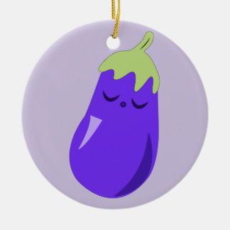 Sleepy Baby Eggplant ornament