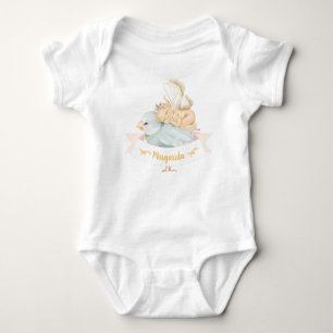 Sleepy Baby Fairy and Bird - Baby Girl Baby Bodysu Bodysuit