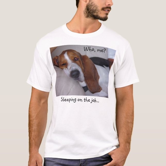 Sleepy Basset Hound T-Shirt (Front)