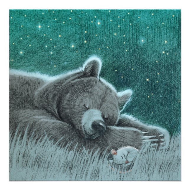 Sleepy Bear and Mouse Print (Front)