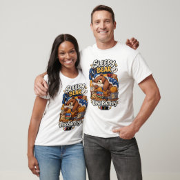 Sleepy Bear Nap in Progress Cozy Bear Humour T-Shirt